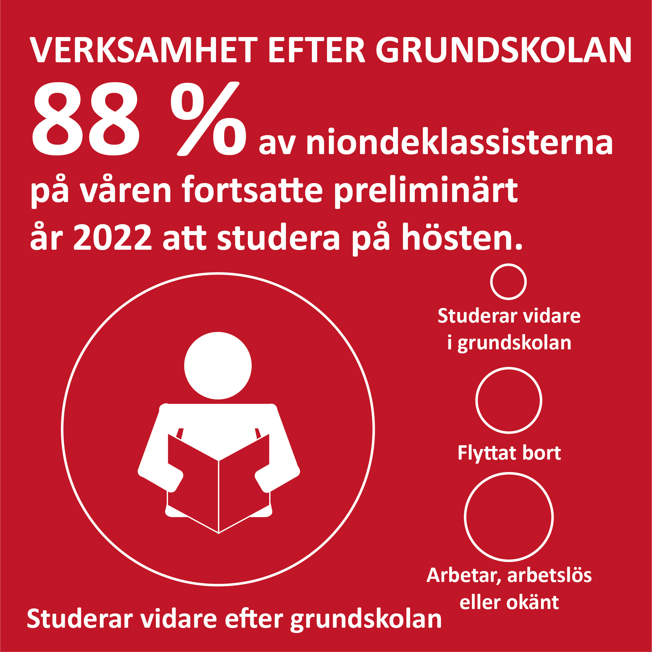 Infografik om sysselsättning efter grundskolan på Åland