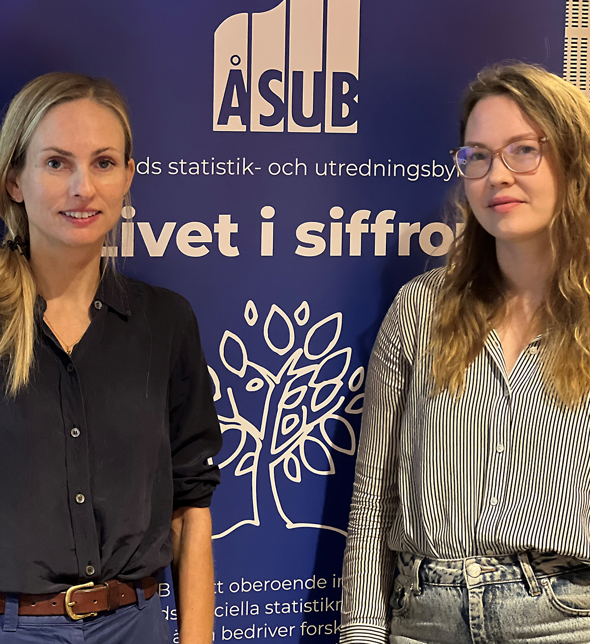 Forskare Anna Berlina och Hilma Salonen från Nordregio var talare vid ÅSUBs seminarium "Trender på arbetsmarknaden"