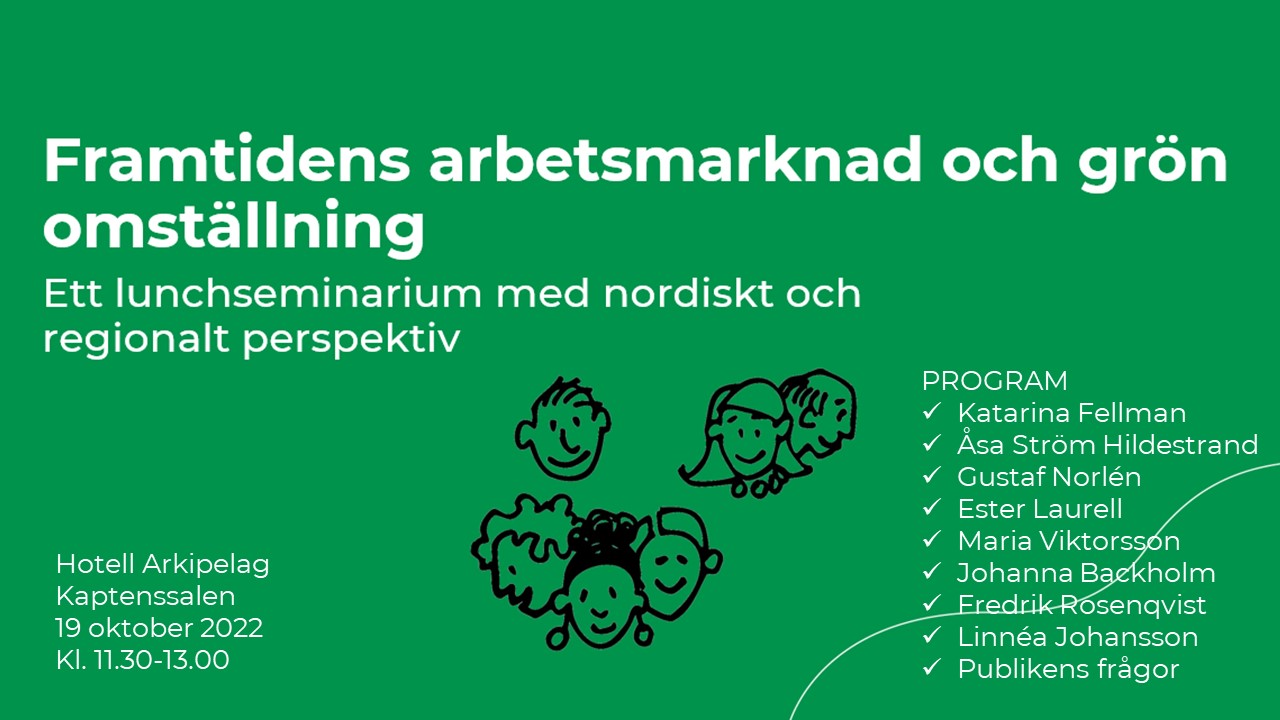 Lunchseminarium arbetsmarknad och grön omställning