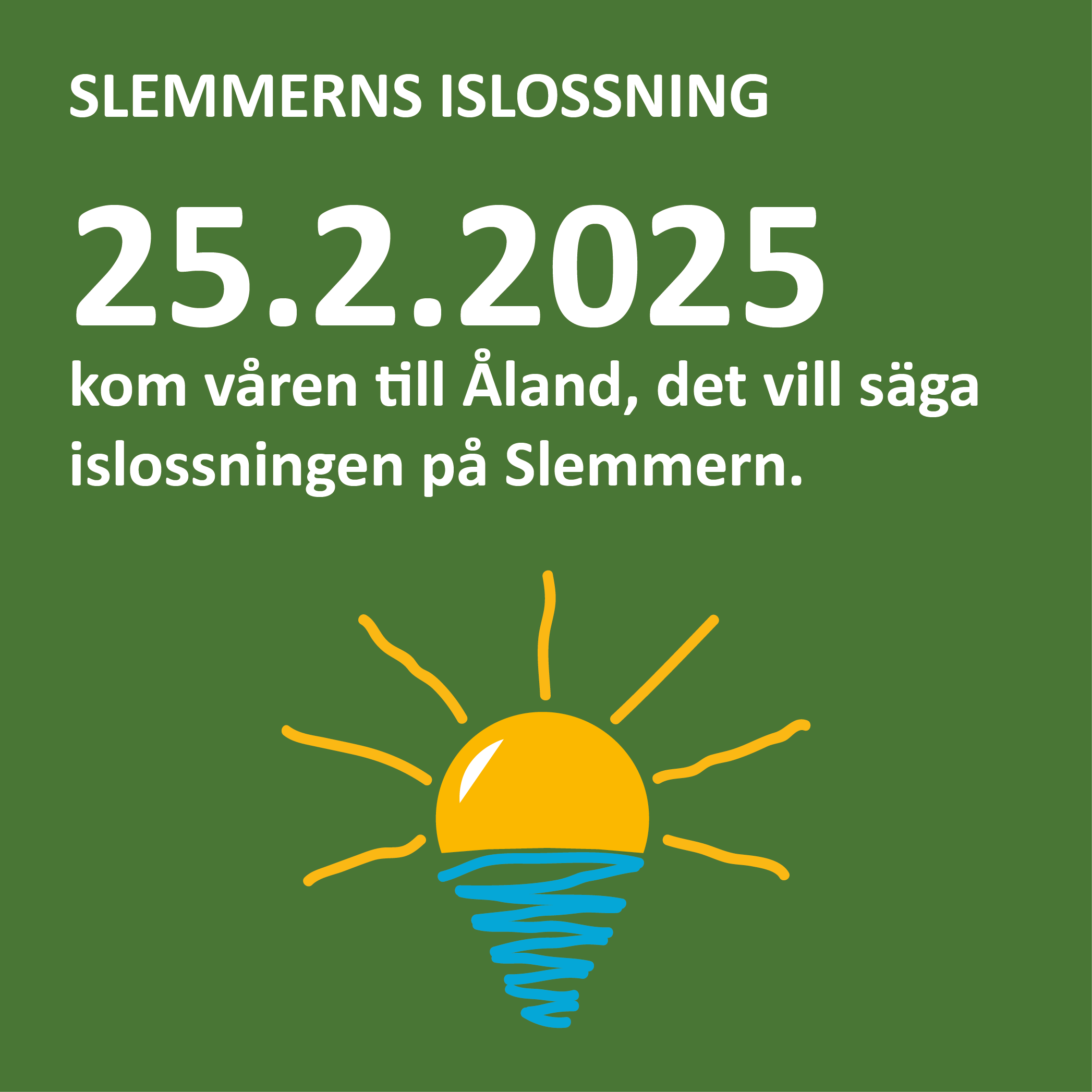 Infografik om Slemmerns islossning på Åland