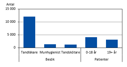 Besök och patienter på ÅHS tandvård 2021