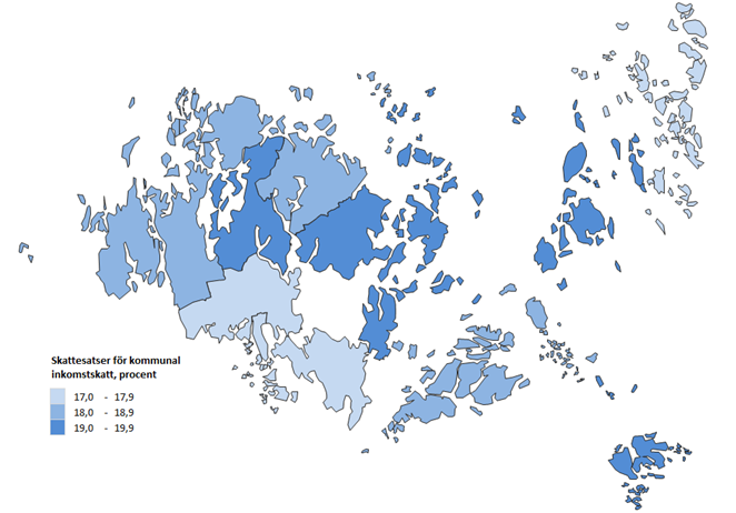 Skattesatser för kommunal inkomstskatt 2026