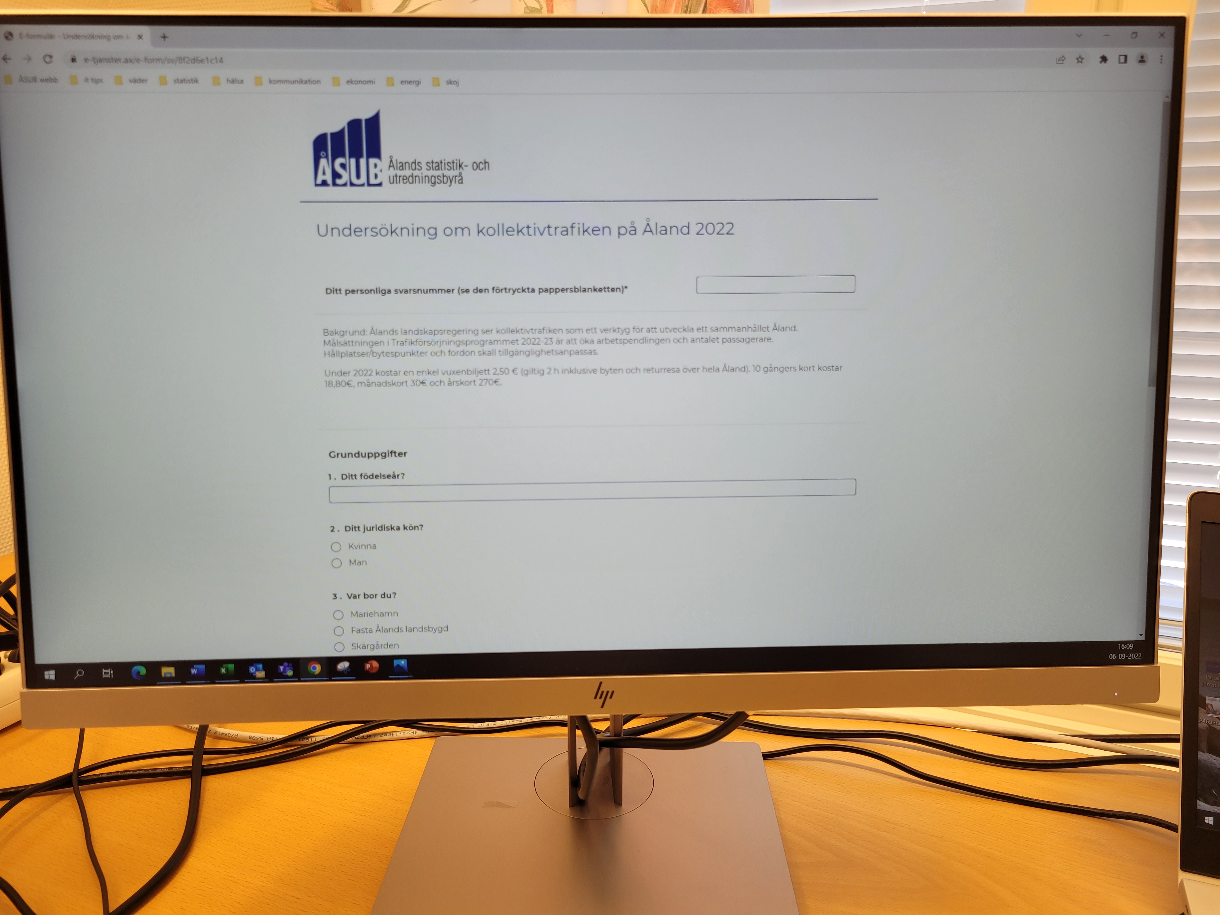 Blid på elektronisk enkät om kollektivtrafiken