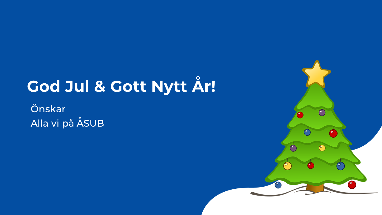 God jul och gott nytt år önskar alla vi på ÅSUB