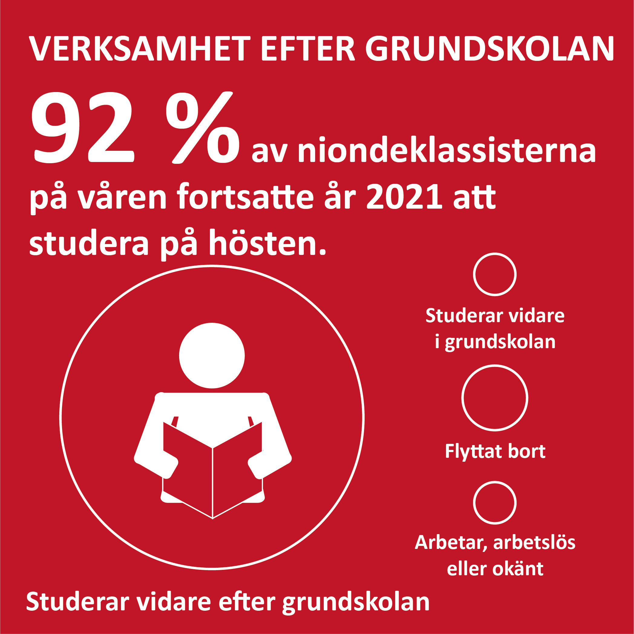 Infografik om sysselsättning efter grundskolan på Åland