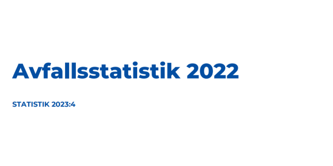 Bild på pärmsidan av rapporten Avfallsstatistik 2022